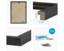 PHOTOLINI Bilderrahmen 3er Set Schwarz MDF Modern Bild 3