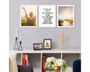 PHOTOLINI Bilderrahmen 3er Set Weiß Modern Acrylglas Bild 1