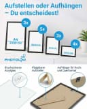 PHOTOLINI Bilderrahmen 15er Set Schwarz MDF Acrylglas Bild 3