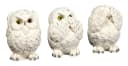 Figuren Shop GmbH Tierfigur Figur - Drei weise Schnee-Eulen - nichts Böses sehen, sprechen, hören Bild 2
