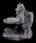 Figuren Shop GmbH Aschenbecher Schwarzer Drache Gothic Fantasy Figur Deko Bild 1
