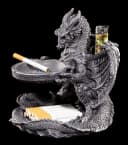 Figuren Shop GmbH Aschenbecher Schwarzer Drache Gothic Fantasy Figur Deko Bild 2