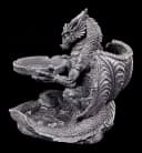 Figuren Shop GmbH Aschenbecher Schwarzer Drache Gothic Fantasy Figur Deko Bild 3