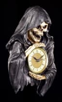 Figuren Shop GmbH Gothic Wanduhr Reaper "Die dunkelste Stunde" Kunststein Bild 1