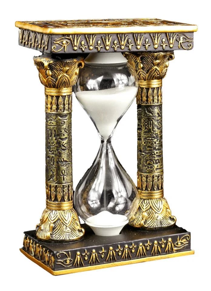 Figuren Shop GmbH Ägyptische Sanduhr mit Ankh und Auge des Ra - Deko - Bild 2