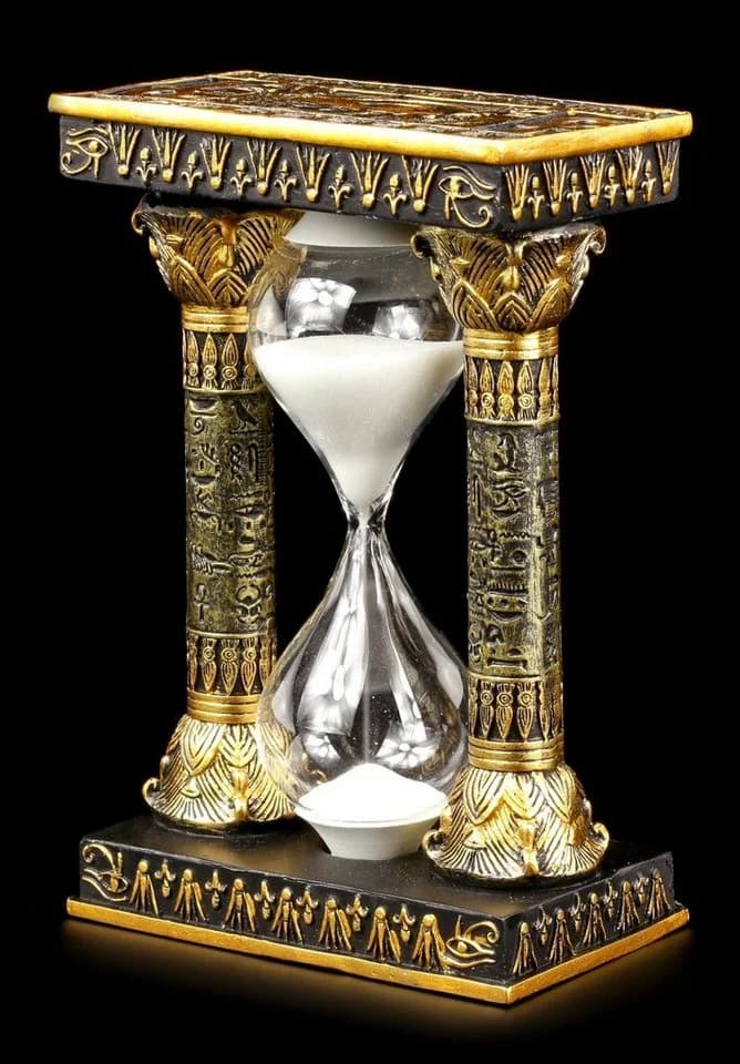 Figuren Shop GmbH Ägyptische Sanduhr mit Ankh und Auge des Ra - Deko - Bild 3