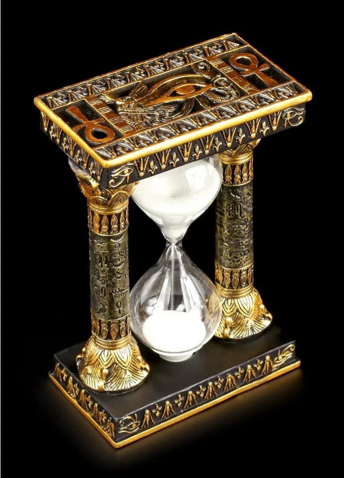 Figuren Shop GmbH Ägyptische Sanduhr mit Ankh und Auge des Ra - Deko - Bild 5