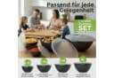Hausfelder Salatschüssel Set 8-tlg. mit Deckel Anthrazit Schwarz Kunststoff Bild 1