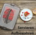 Hausfelder Kuchentransportbox Set Weiß Klick-Verschlüsse Bild 1