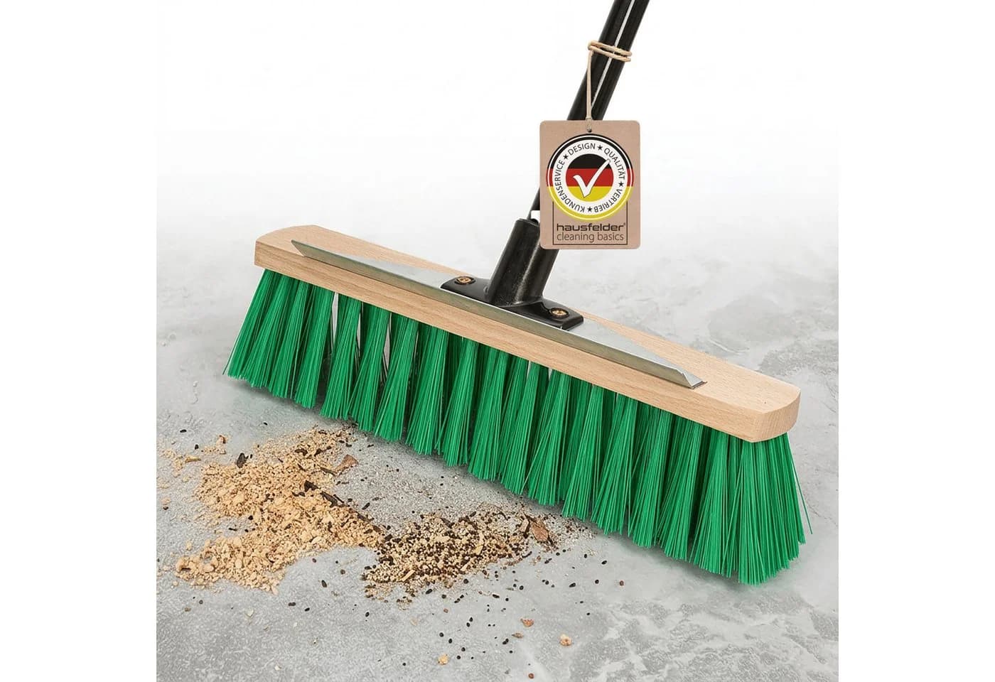 Hausfelder Gartenbesen mit Kratzkante und Metallstiel - Bild 2