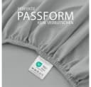 Hausfelder Spannbettlaken Grau Jersey-Baumwolle Rundum Gummizug Bild 1