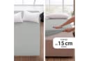 Hausfelder Spannbettlaken Grau Jersey-Baumwolle Rundum Gummizug Bild 5