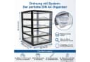 Hausfelder Schubladenschrank A4 mit 4 Schubladen, transparent, BPA-frei Bild 1
