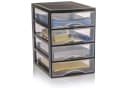 Hausfelder Schubladenschrank A4 mit 4 Schubladen, transparent, BPA-frei Bild 2