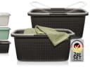Hausfelder Wäschekorb Set 2x 35L Anthrazit-Schwarz Kunststoff Bild 2