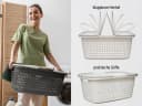 Hausfelder Wäschekorb Set 2x 35L Weiß Kunststoff Bild 1