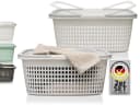 Hausfelder Wäschekorb Set 2x 35L Weiß Kunststoff Bild 2