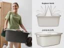 Hausfelder Wäschewanne Set 4x 35L Weiß Kunststoff Bild 3