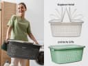 Hausfelder Wäschekorb Set 3x 35l Bunt Anthrazit Kunststoff Bild 3