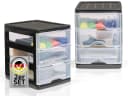 Hausfelder Schubladenbox A6 2er-Set mit 3 Schubladen, transparent, BPA-frei Bild 2