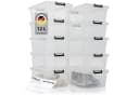 Hausfelder Aufbewahrungsbox 12l 10er Set Transparent Weiß Bild 2