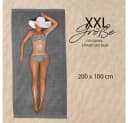 Hausfelder Saunatuch XXL Grau 100x200cm 500g/m² Baumwolle Bild 1
