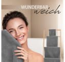 Hausfelder Saunatuch XXL Grau 100x200cm 500g/m² Baumwolle Bild 4