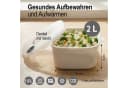Hausfelder Mikrowellenbehälter 2er Set 2x2L Weiß BPA-frei Bild 1