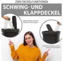 Hausfelder Mülleimer 25 Liter 2er Set Schwarz mit Klappdeckel Bild 3