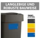 Hausfelder Mülleimer 25 Liter 2er Set Schwarz mit Klappdeckel Bild 4