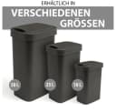 Hausfelder Mülleimer 25 Liter 2er Set Schwarz mit Klappdeckel Bild 5