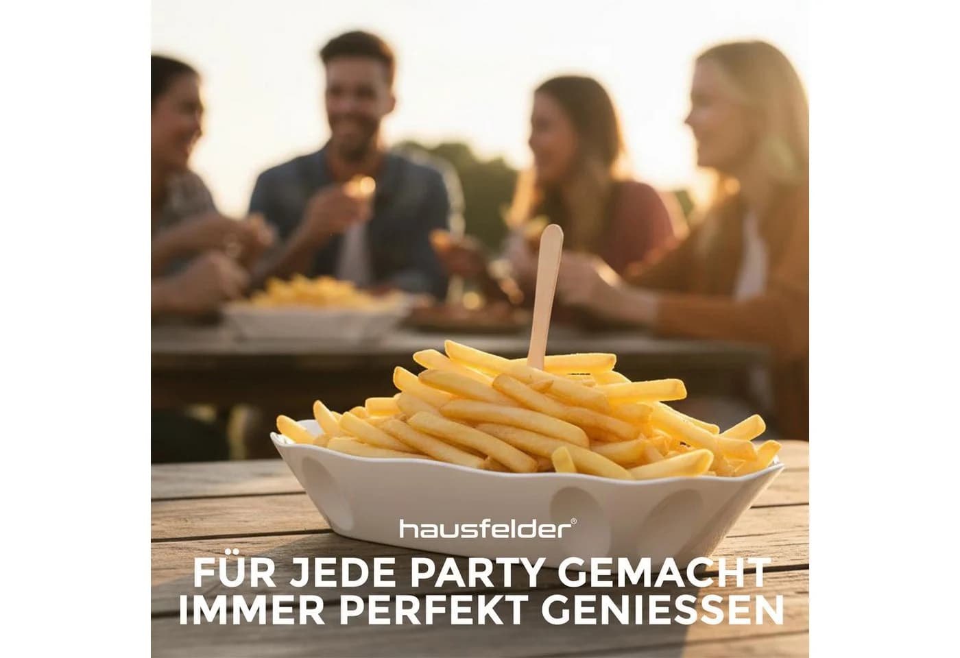 Hausfelder Snackschale 12er Set Weiß Kunststoff Mehrweg - Bild 5