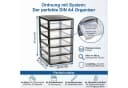 Hausfelder Schubladenbox Schubladenschrank A4 mit 5 Schubladen, Schreibtisch Ordnungssystem, leicht zu reinigen, BPA-freier Kunststoff Bild 1