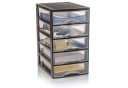 Hausfelder Schubladenbox Schubladenschrank A4 mit 5 Schubladen, Schreibtisch Ordnungssystem, leicht zu reinigen, BPA-freier Kunststoff Bild 2