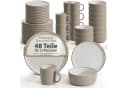 Hausfelder Geschirr-Set 48-tlg. Steingut Nordic Sand Beige Bild 2