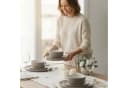 Hausfelder Geschirr-Set 48-tlg. Steingut Nordic Sand Beige Bild 4