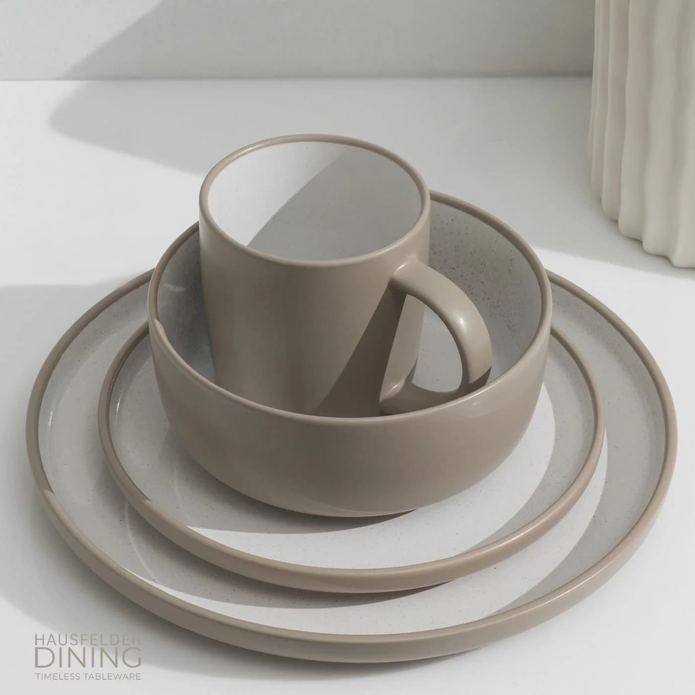 Hausfelder Geschirr-Set 48-tlg. Steingut Nordic Sand Beige - Bild 5
