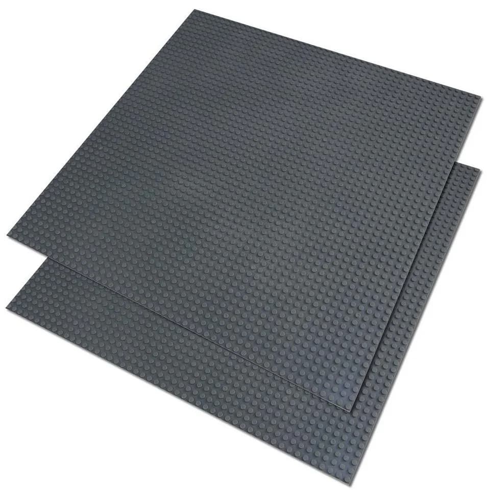 Katara Grundbauplatte 50x50 Noppen, 2er Set, Dunkel Grau, Kompatibel mit Sluban, Papimax, Q-Bricks, LEGO® - Bild 2