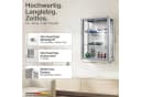 K-Möbel Hängevitrine C1012 Silber Glasvitrine mit 2 Glastüren Bild 1