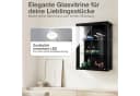 K-Möbel Hängevitrine C1012 Schwarz mit 2 Glastüren Bild 5
