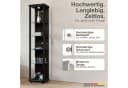 K-Möbel Glasvitrine C1014 Schwarz mit LED-Beleuchtung Bild 1
