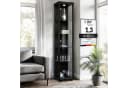 K-Möbel Glasvitrine C1014 Schwarz mit LED-Beleuchtung Bild 2