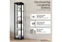 K-Möbel Glasvitrine C1016 Weiß mit LED-Beleuchtung Bild 1