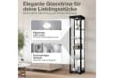 K-Möbel Glasvitrine C1016 Weiß mit LED-Beleuchtung Bild 5