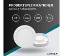 LUXULA LED CCT Aufbauleuchte 6W 525lm einstellbar Bild 2