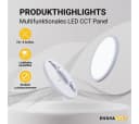 ENOVALITE LED Einbauleuchte LED CCT Panel, 18W, 1880 lm, ø225x17mm, LED fest integriert, warmweiß, CCT, neutralweiß, kaltweiß, Lochdurchm. variabel, Lichtfarbe einstellbar Bild 1