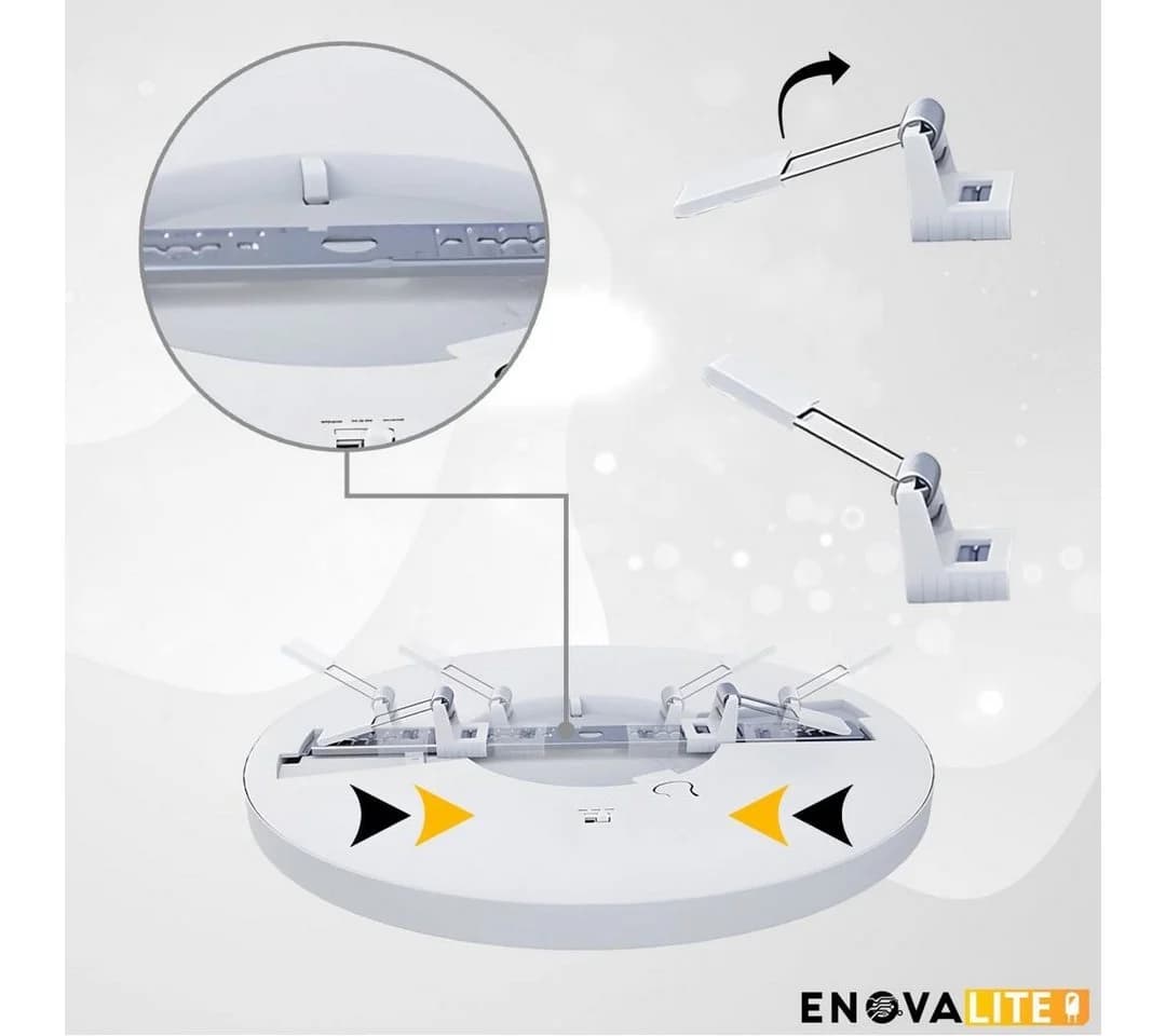 ENOVALITE LED Einbauleuchte LED CCT Panel, 18W, 1880 lm, ø225x17mm, LED fest integriert, warmweiß, CCT, neutralweiß, kaltweiß, Lochdurchm. variabel, Lichtfarbe einstellbar - Bild 5