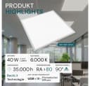 LUXULA LED Panel 40 W 6000 K kaltweiß Aluminium Bild 1