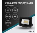 LUXULA LED Flutlichtstrahler 10W Schwarz IP65 Bild 1