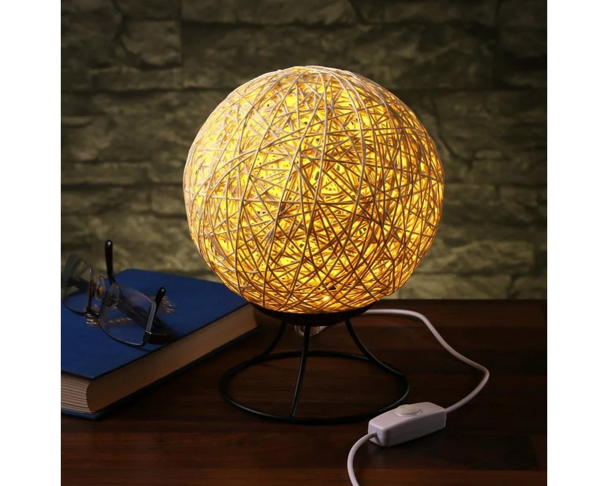 RADOLEO Tischleuchte NEST dimmbar USB beige LED Classic